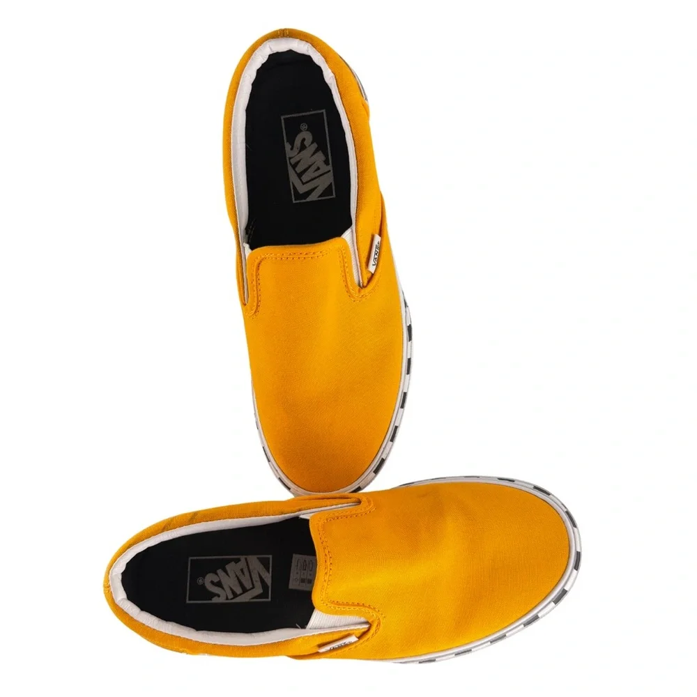 Vans Classic Slip-On Bold — Yellow Canvas | Women’s 8 / Men’s 6.5 - Picture 5 of 10
